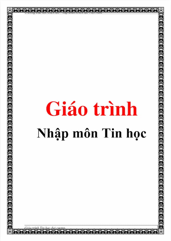 Giáo trình nhập môn tin học
