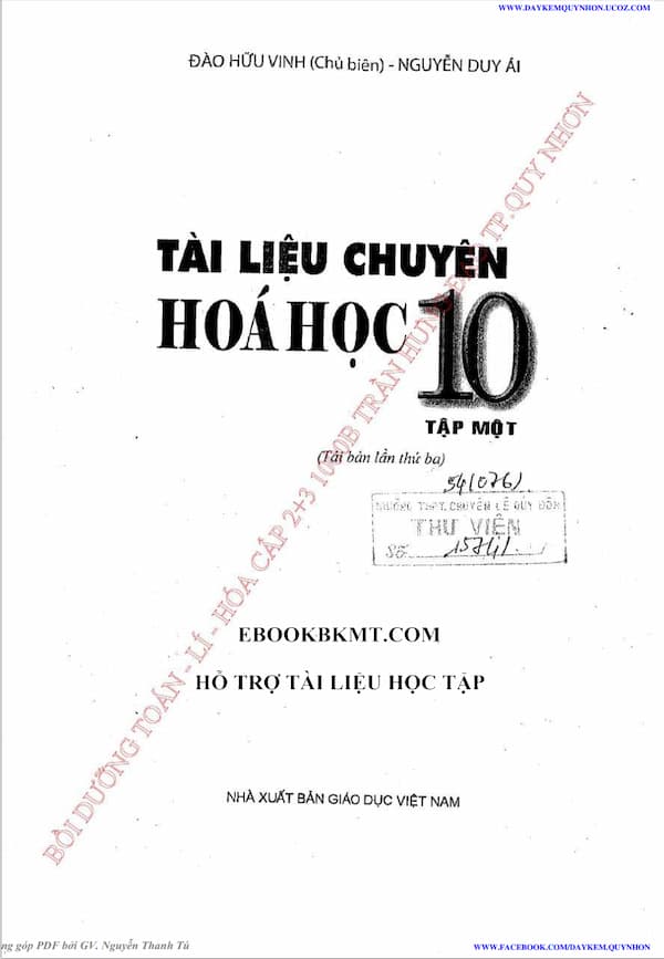 Tài liệu chuyên Hoá học 10 - Tập 1