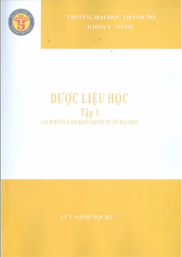 Dược liệu học - tập 1