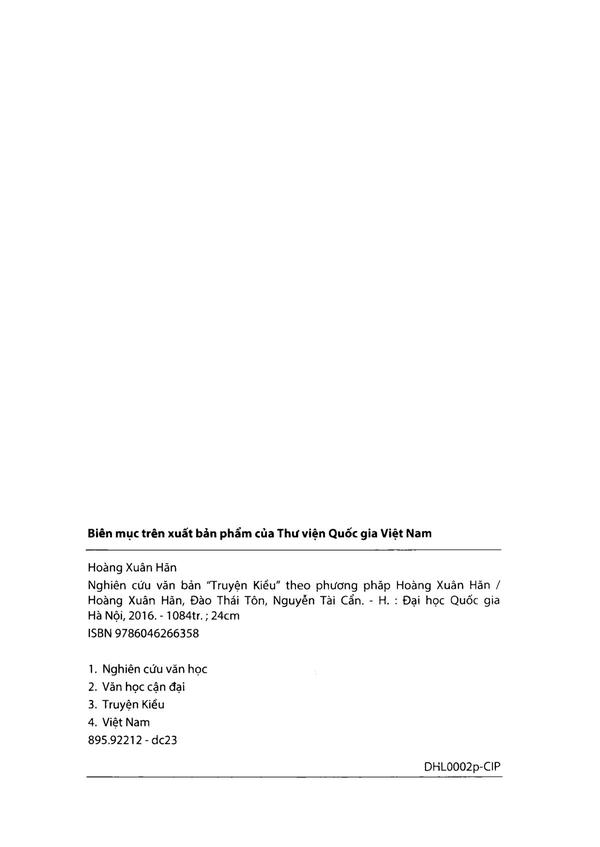 Nghiên cứu văn bản "Truyện Kiều" theo phương pháp Hoàng Xuân Hãn 0